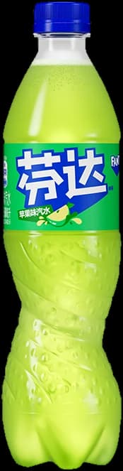 Fanta Green Apple from China, 500ml bottle