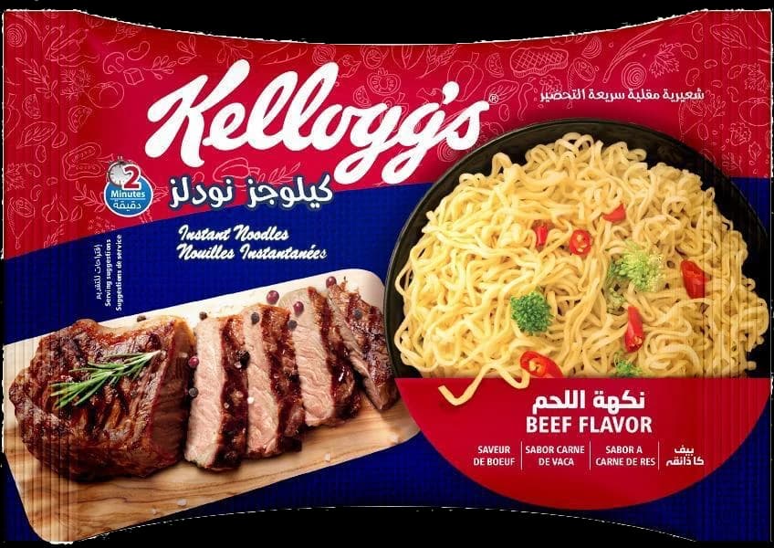 Kellogg’s instant noodles, Beef flavour, classic pack