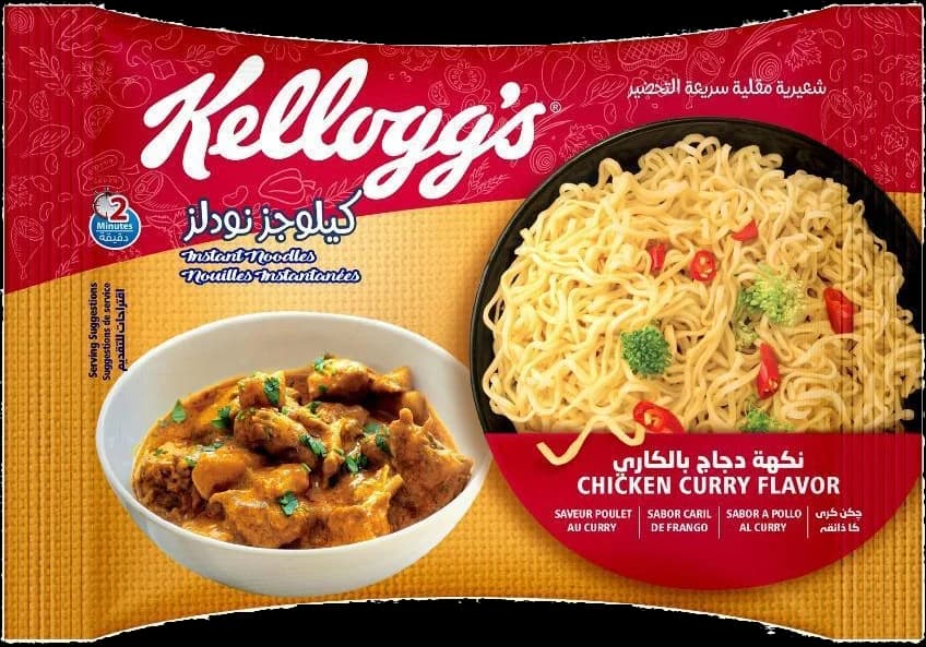 Kellogg’s instant noodles, Chicken Curry flavour, classic pack