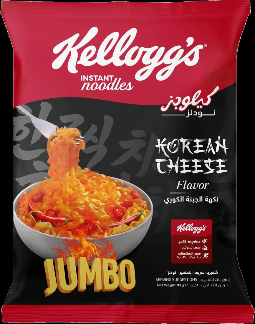 Kellogg’s Jumbo instant noodles, Korean Cheese flavour, 100g pack